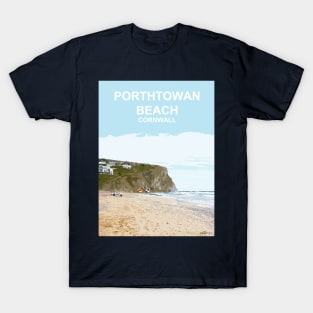 Porthtowan beach Cornwall. St Ives Bay. Cornish gift. Travel poster T-Shirt